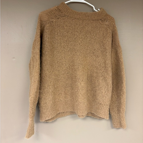 Everlane Tan Cowl Neck Alpaca Sweater Size M - Picture 3 of 4